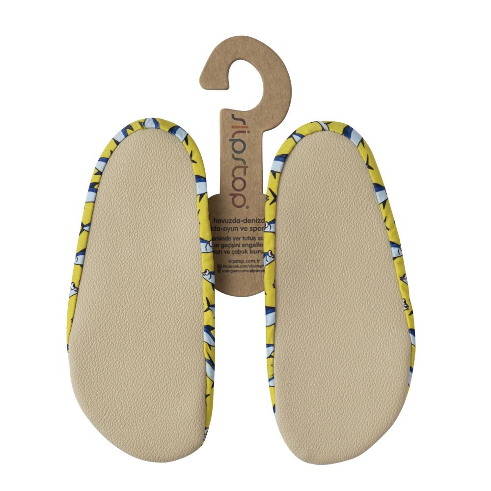Schläppchen/Badeschuhe Fische gelb