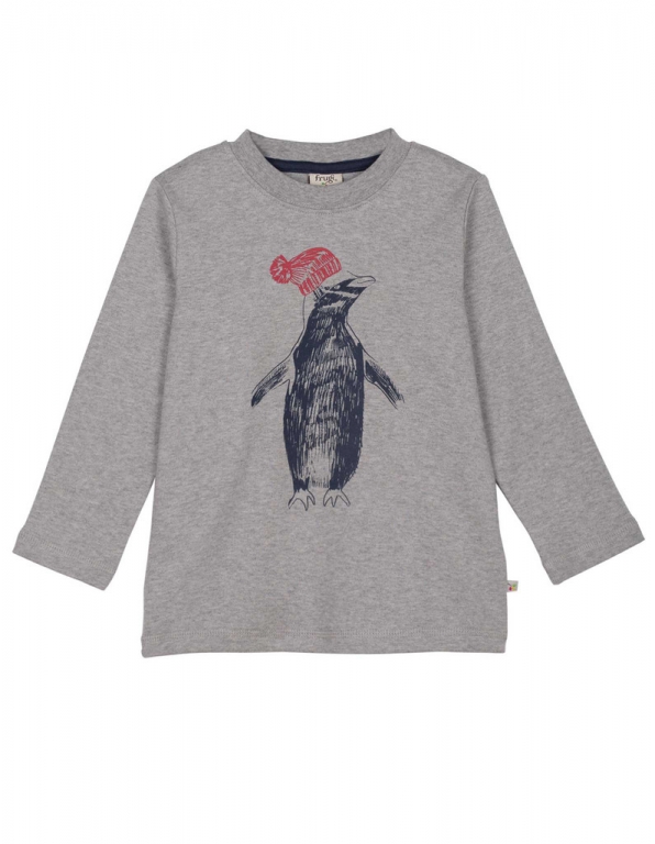 Langarmshirt Grey Marl/Penguin