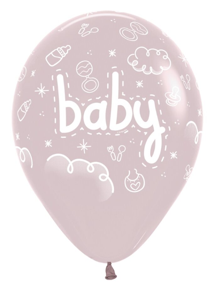 12" Baby - Pastel Dusk Rose (25 Stück)