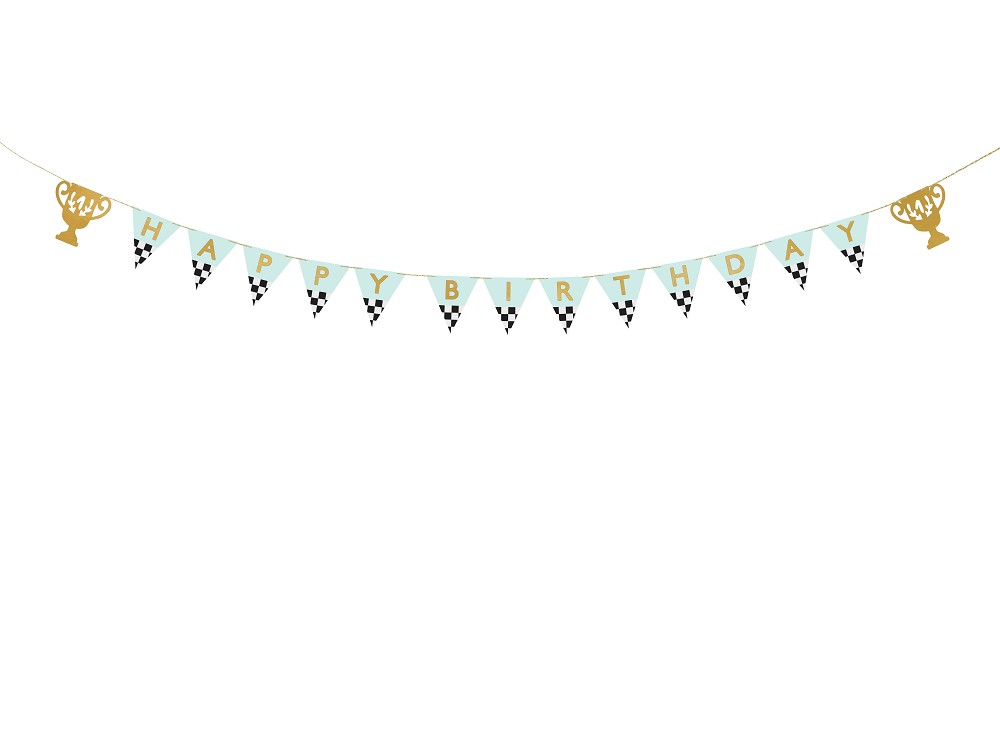 Banner - Geburtstag - Car Racing Coll. - 2,5m - 1 Stk.