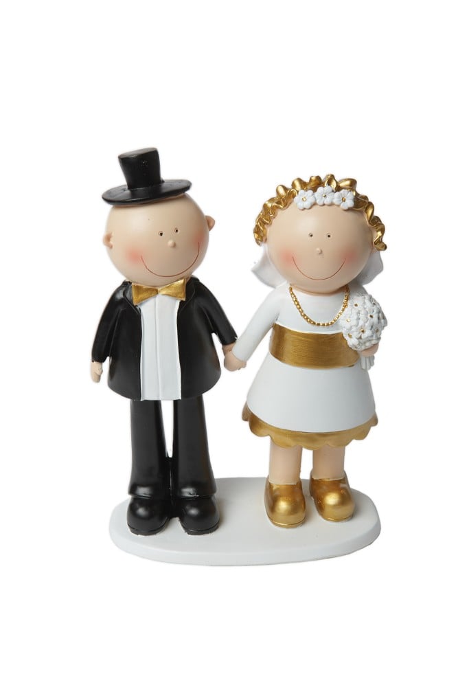 Polyresinfigur Hochzeitspaar Goldhochzeit