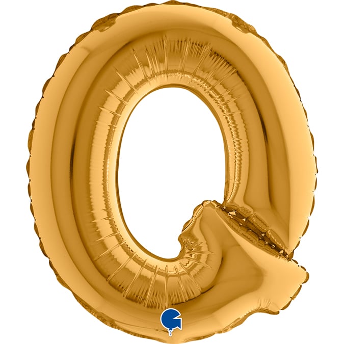 14" Folienbuchstabe "Q" Gold (Altgold)