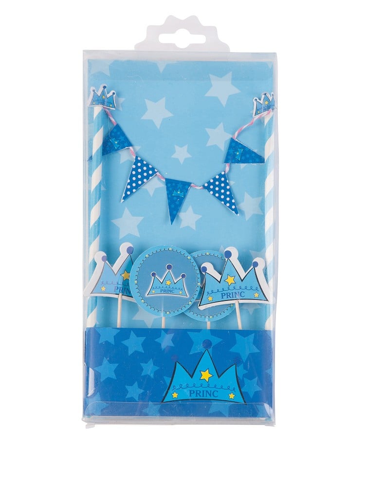 Tortendeko-Set Prinz blau