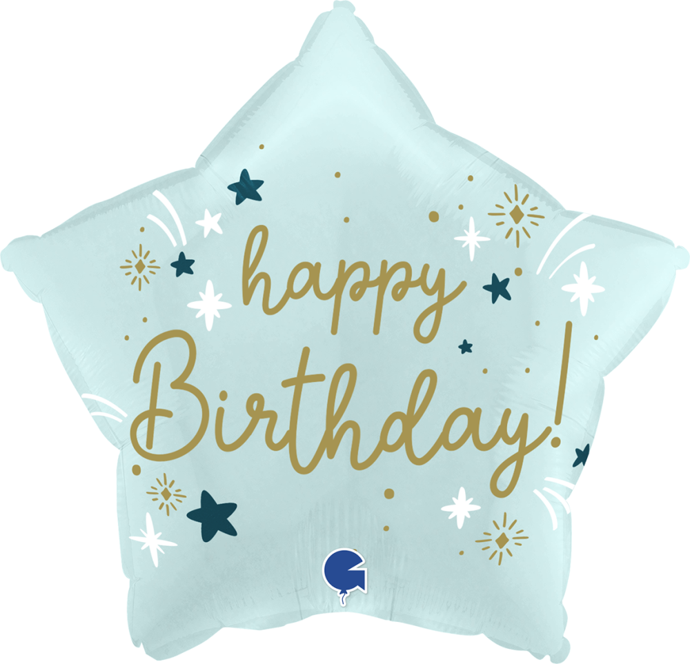 18" Blue Birthday