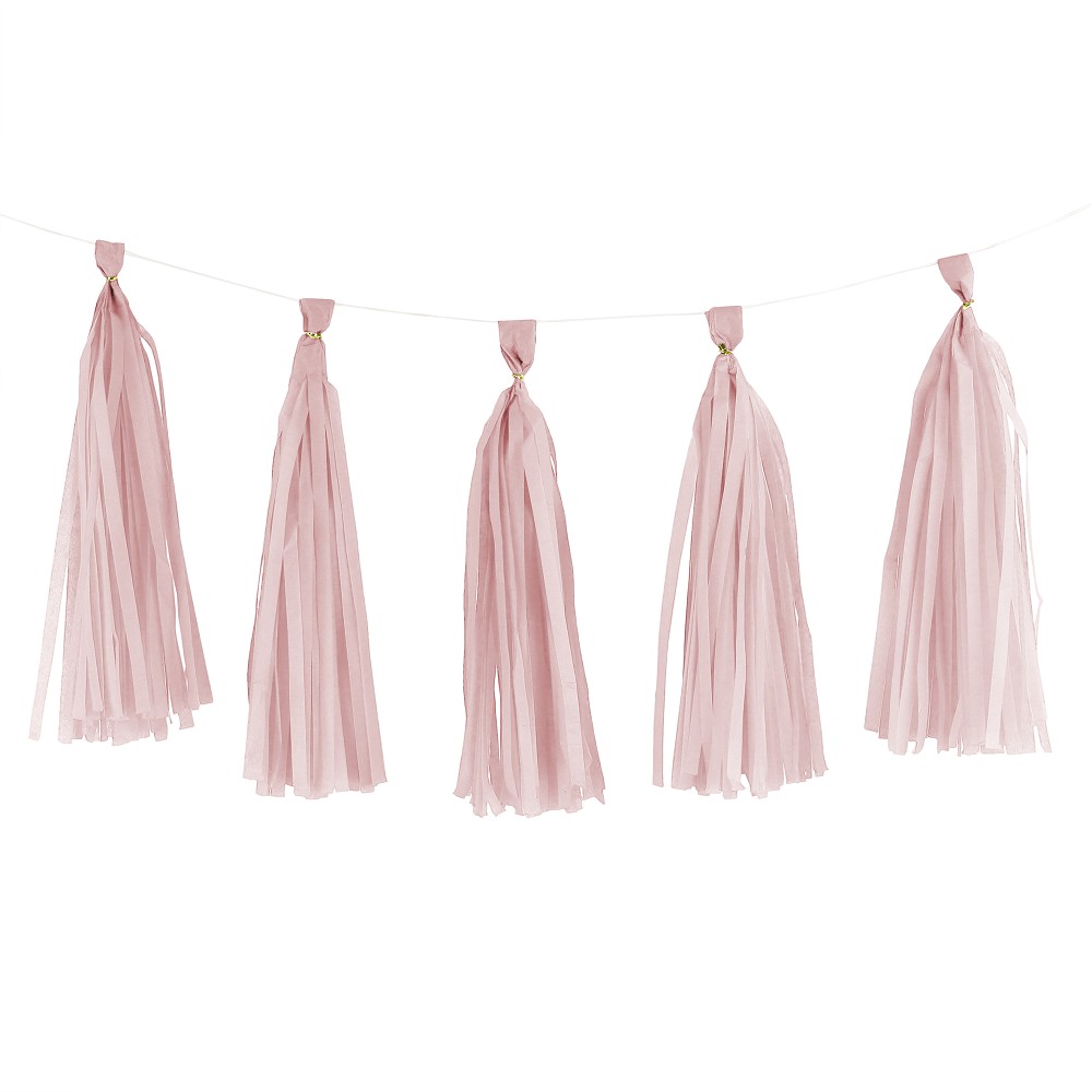 DIY Papier Tassel Hellrosa 35 cm