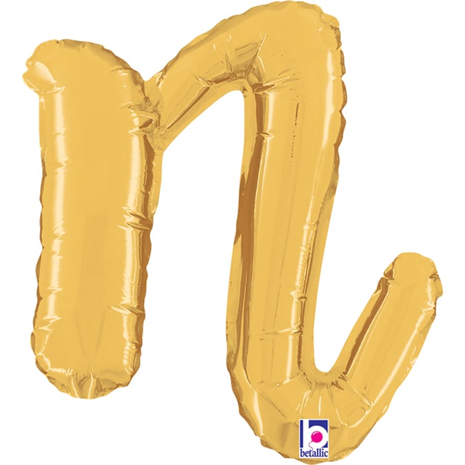 14" - 24"  Folienbuchstabe "n" Script Gold (Altgold)