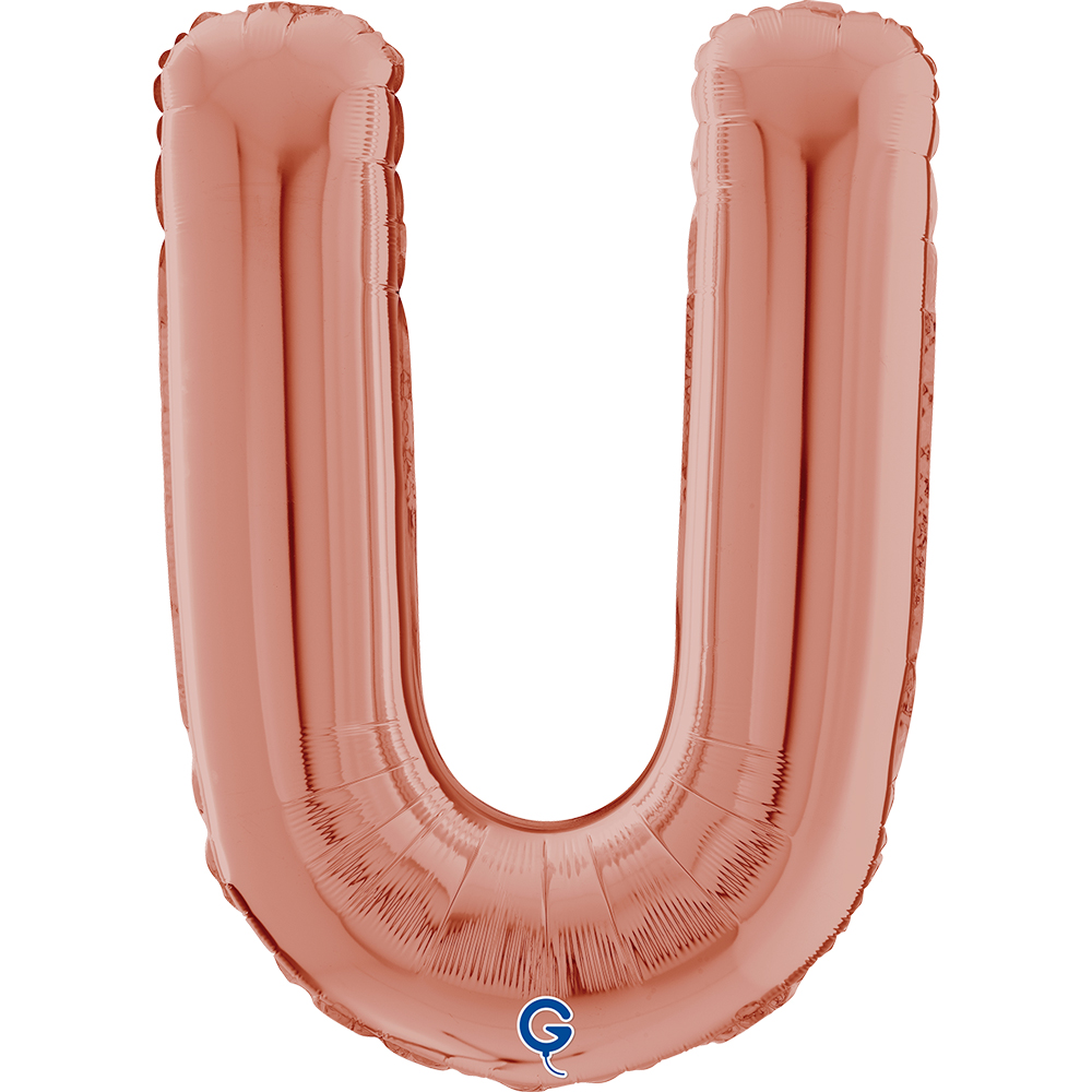 26" Folienbuchstabe "U" Rosé Gold
