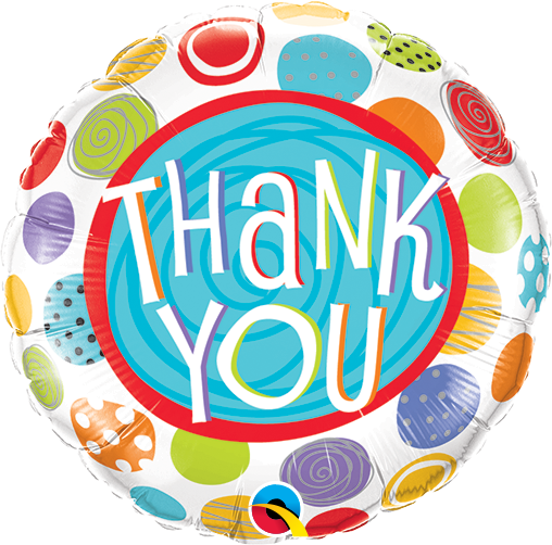 9" Thank You Patterned Dots (ohne Ventil, zum Selbstverschwe