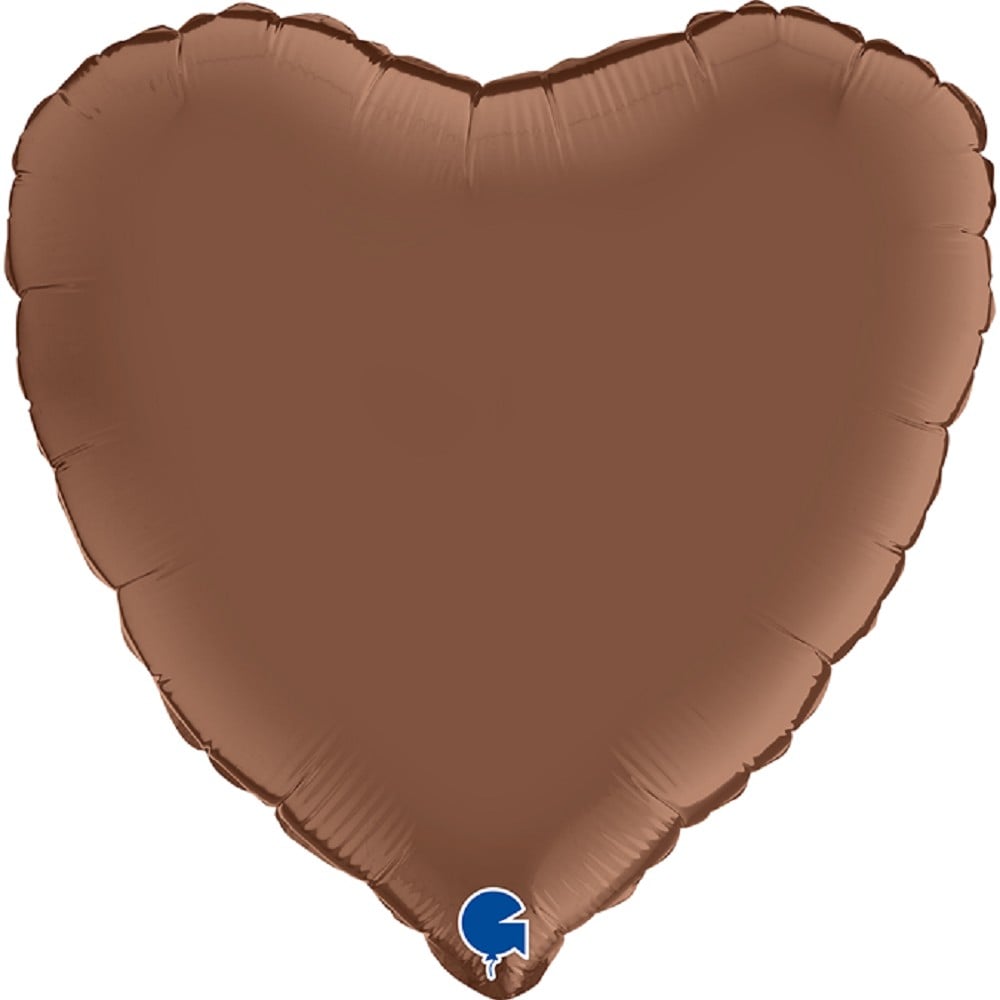 18" Herz Satin Chocolate (unverpackt)