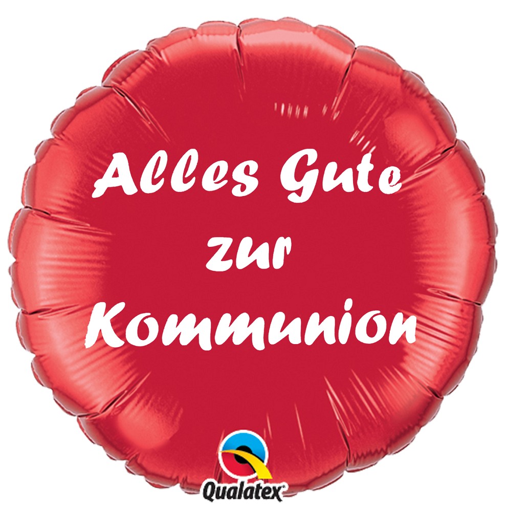 18" "Alles Gute zur Kommunion" rot
