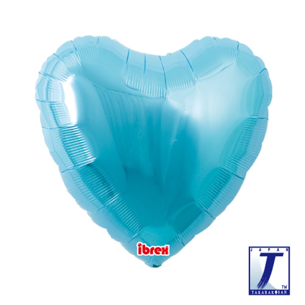 18" Heart Metallic Light Blue (ibrex)