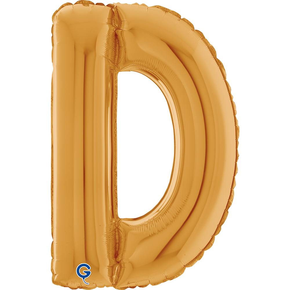 26" Folienbuchstabe "D" Gold (Altgold)