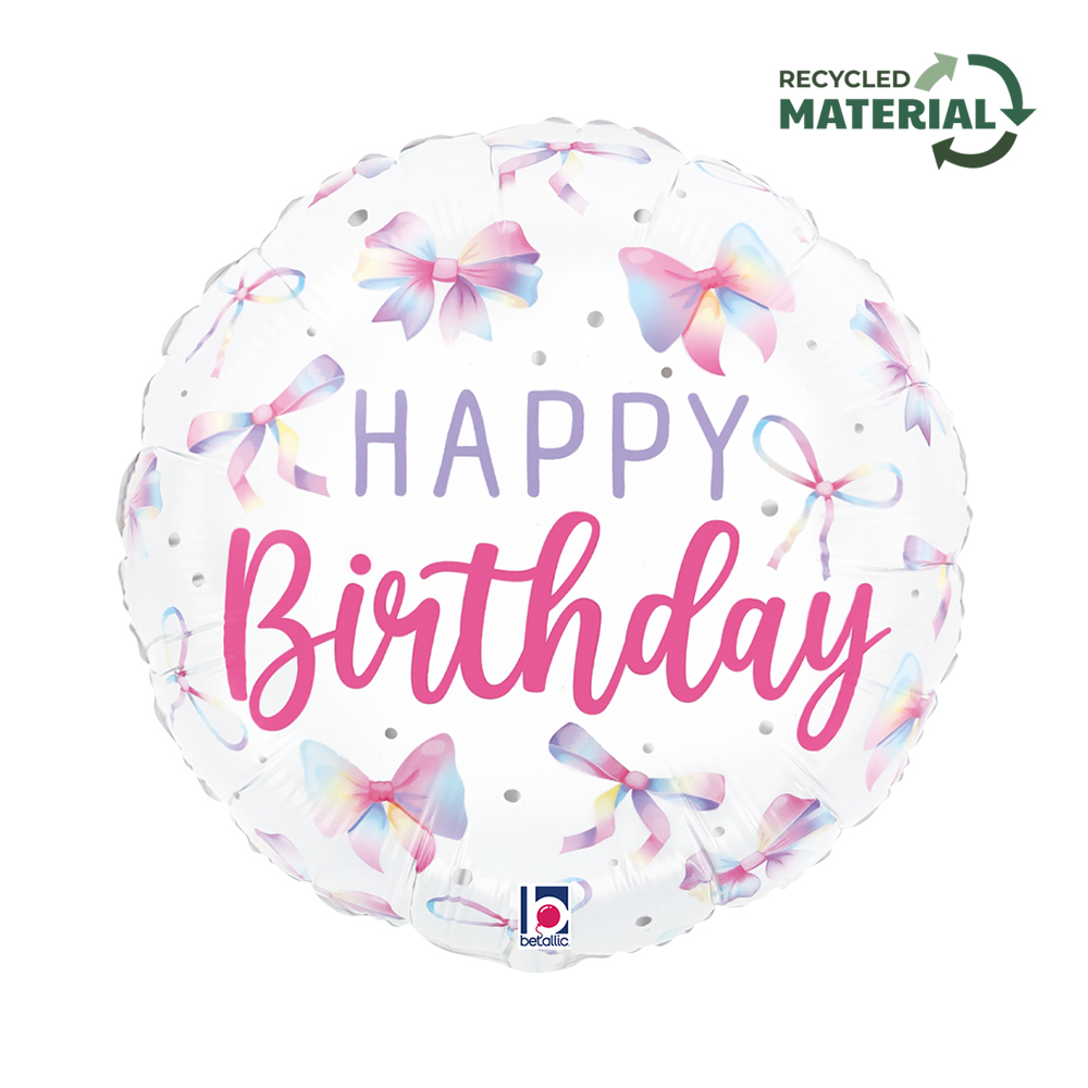 18" Multicolor Bow Birthday