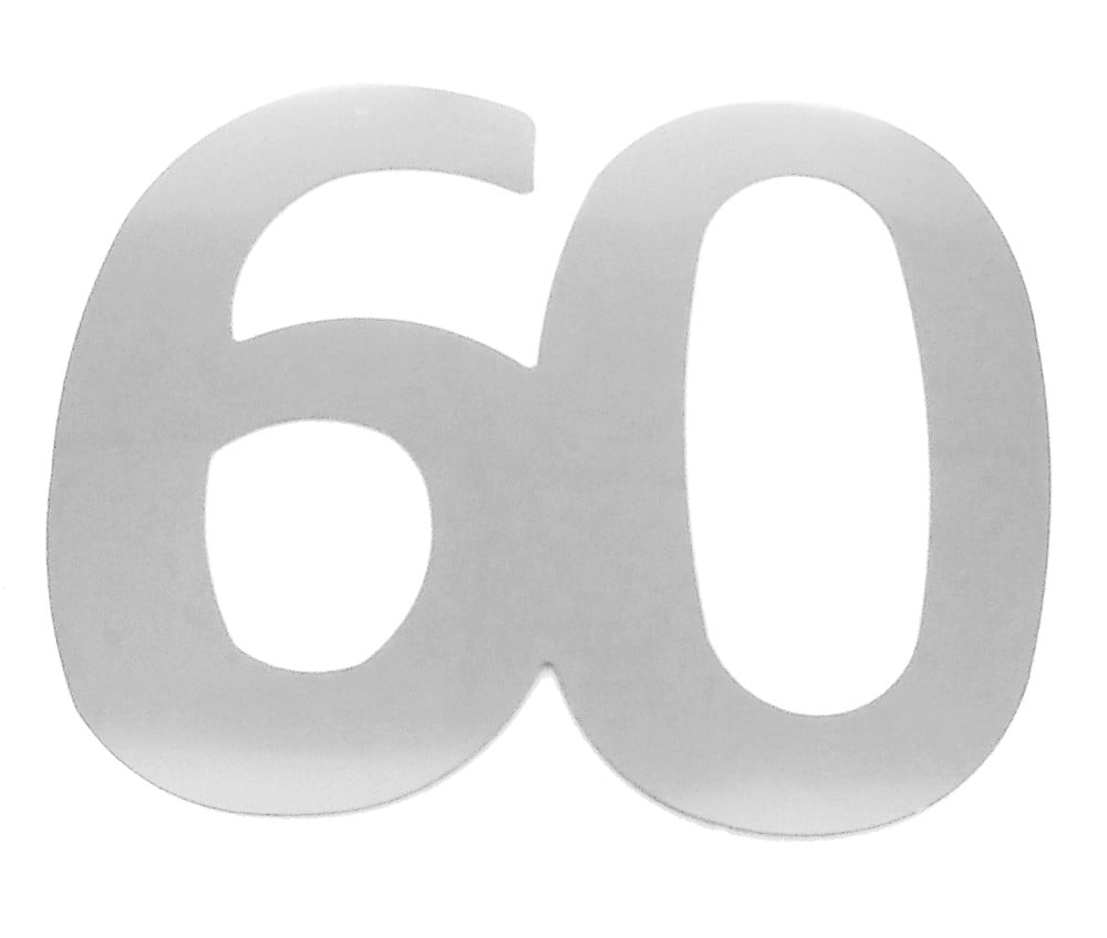 Deko-Folienzahl "60" silber