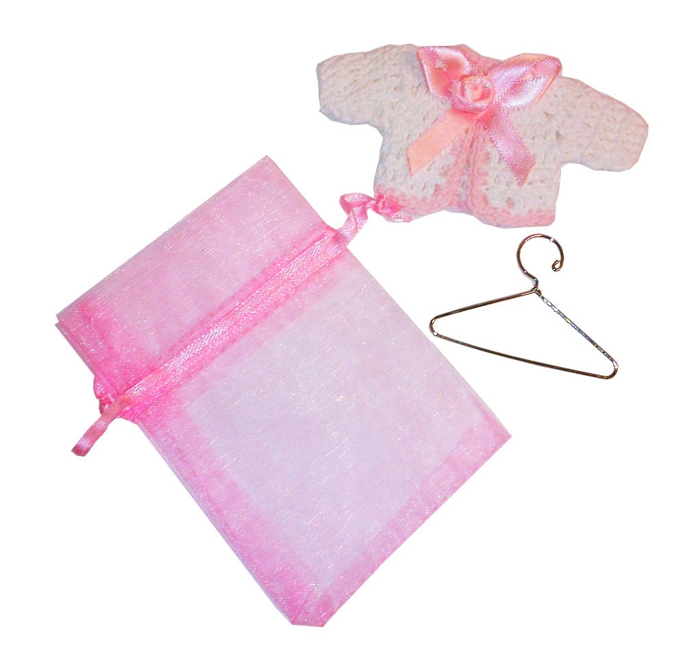 Baby Häkeljacke rosa mit Organgasäckchen