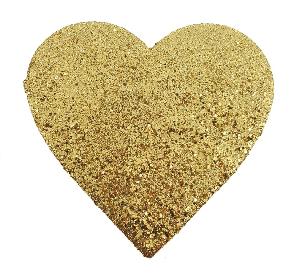 Deko-Glimmer-Herz gold (10cm)
