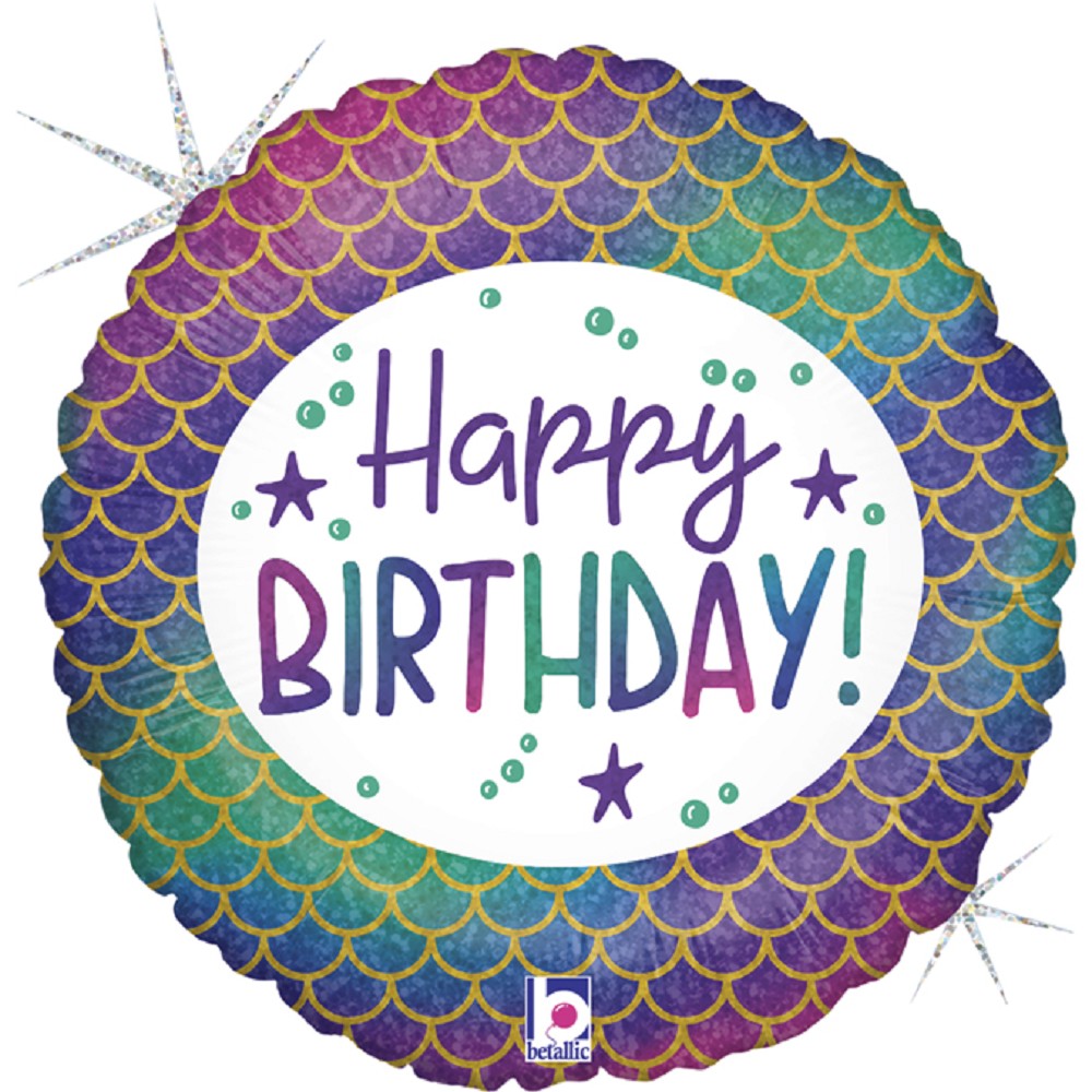 18" Glitter Mermaid Birthday
