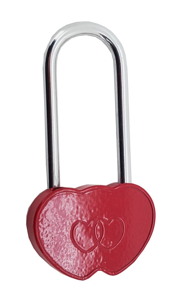 Love-Doppelherz Schloss rot