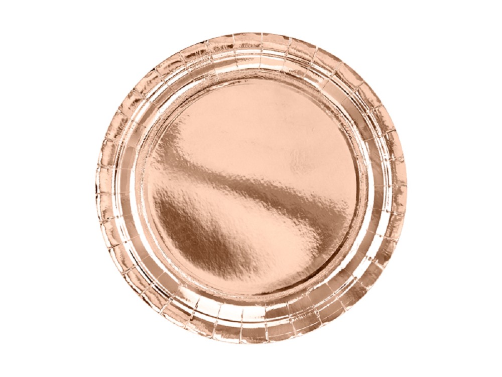 Teller - roségold - 23cm - 6 Stk.