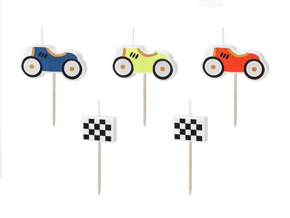 Geburtstagskerzen - Car Racing Coll. - 2-3cm - 5 Stk.
