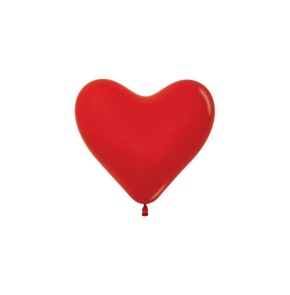 6" Heart - Red (50 Stück)