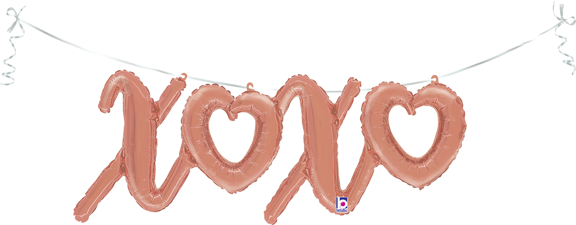 47" Schriftzug "Xoxo" Rose Gold