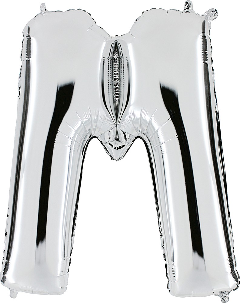 40" Folienbuchstabe "M" Silver
