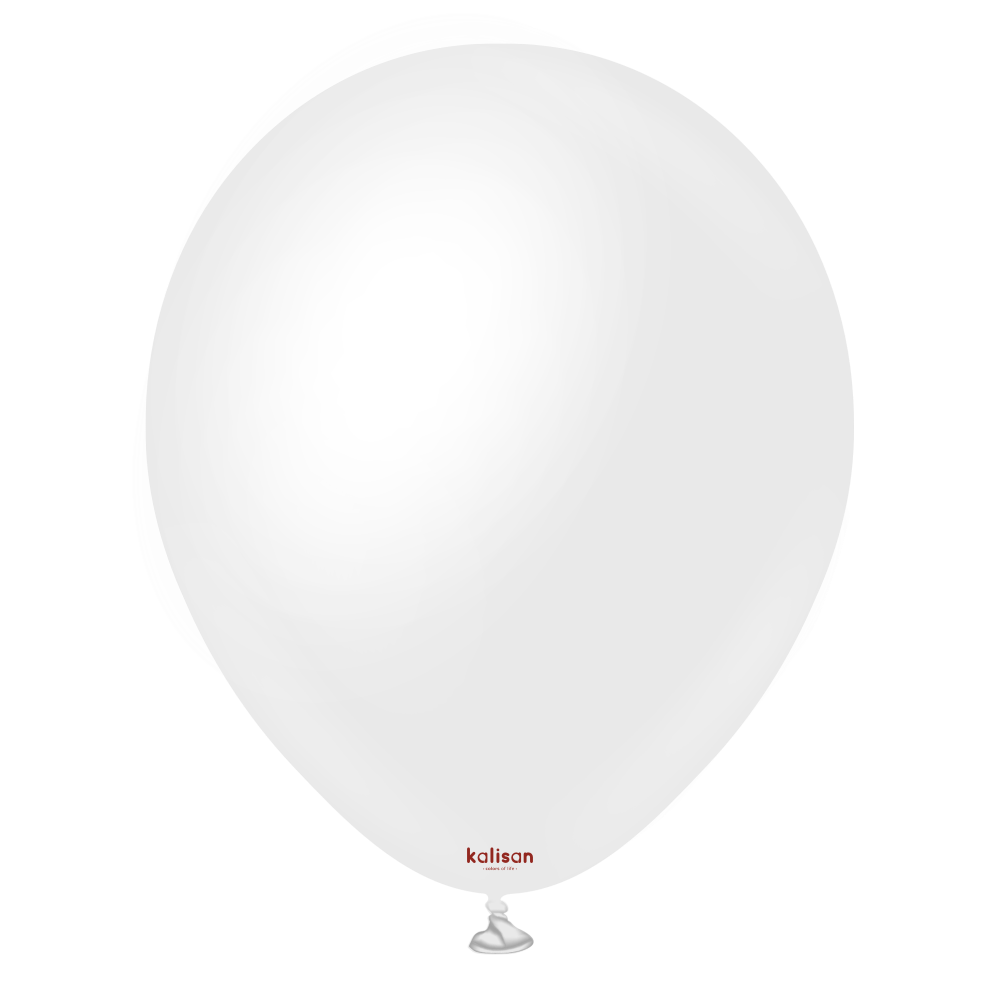 18" Opaque Satin Snow White (25 Stück)