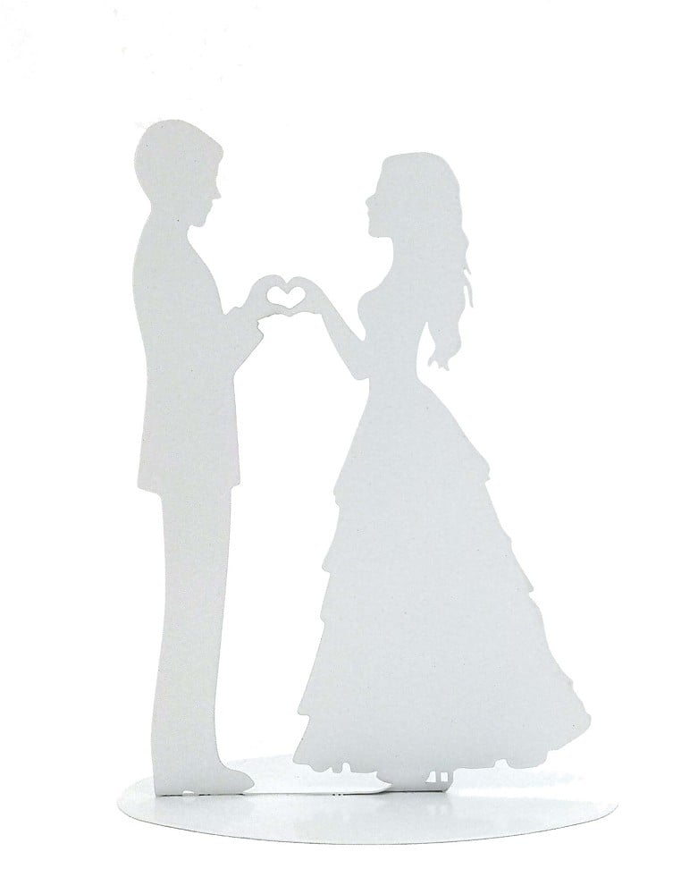 Metall Brautpaar Hochzeit 18cm