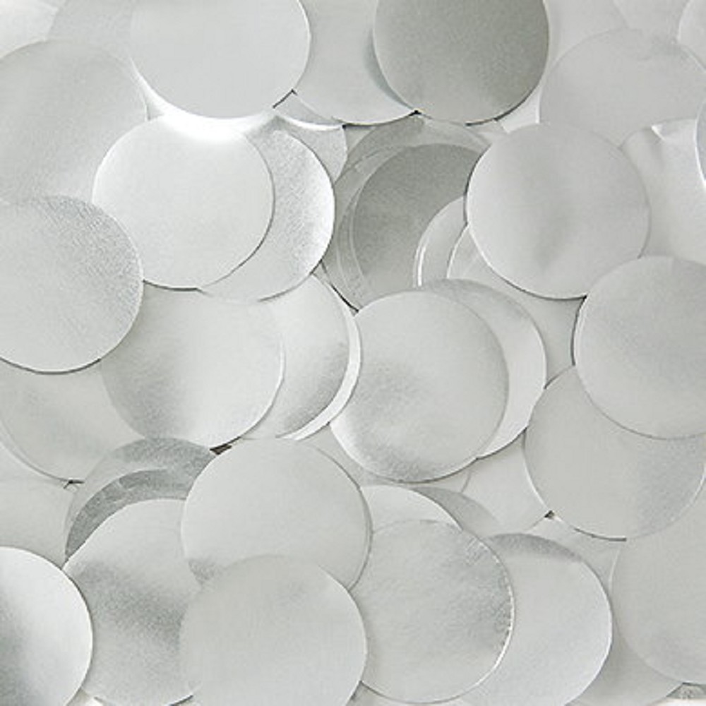 Balloon Confetti -  Round 2cm Matte Silver (15g)