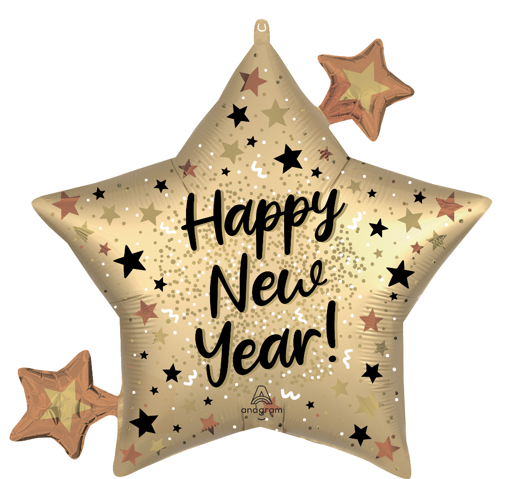 29" Satin NYE Natural Sparkle Star