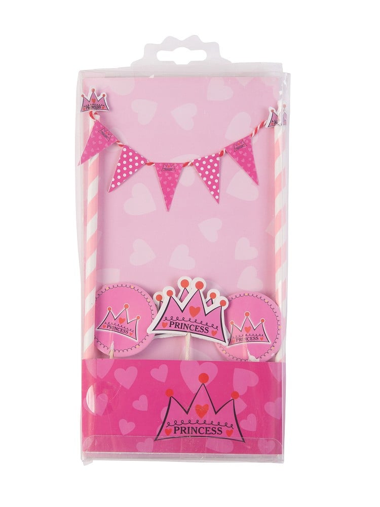 Tortendeko-Set Prinzessin rosa