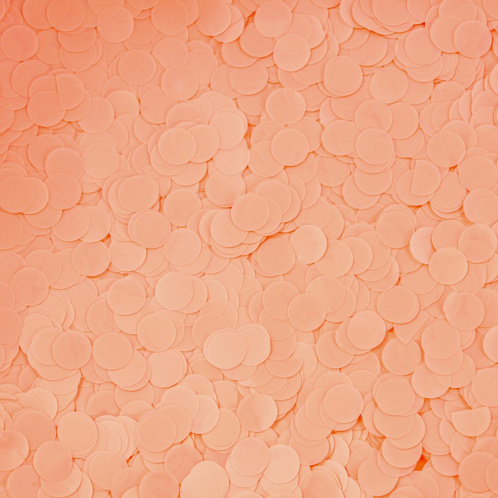 Folienkonfetti Rund 1 cm Matt Light Apricot (1kg)