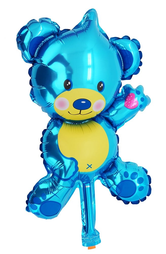 14" Bärballon blau für Luftfüllung