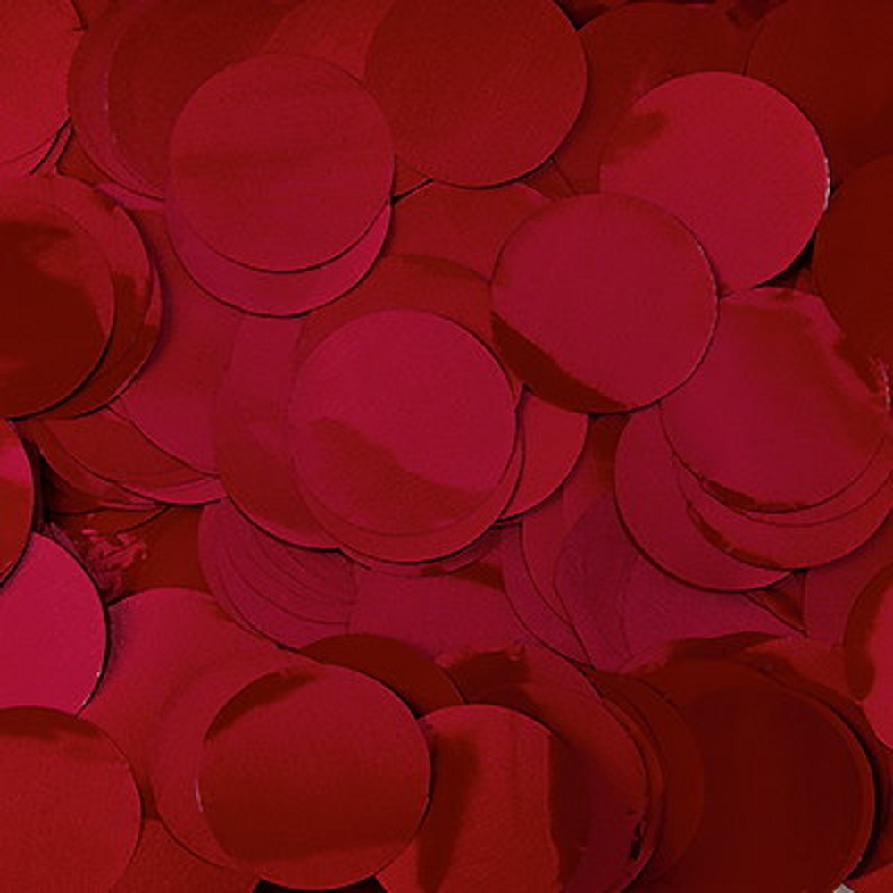 Folienkonfetti Rund 1cm Shiny Rot (15g)