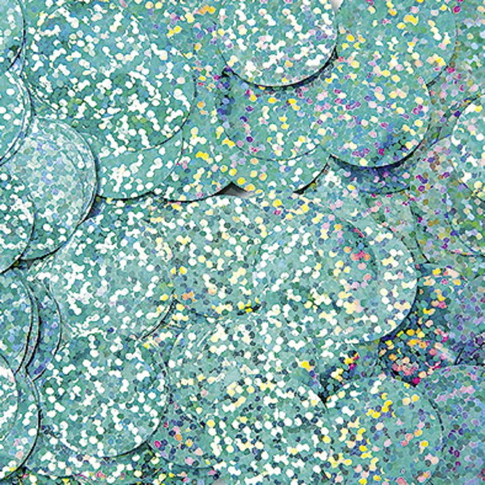 Folienkonfetti Rund 1cm Holografie Hellblau (1kg)