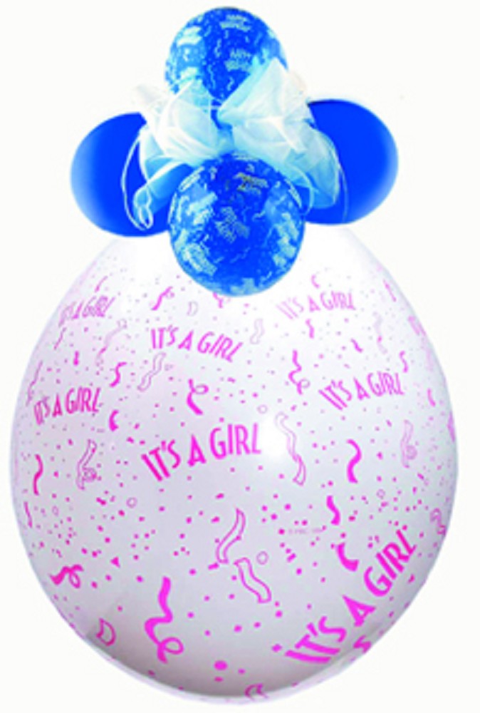 18" Verpackungsballon  Geburt "It's a girl" (Druck rosa)