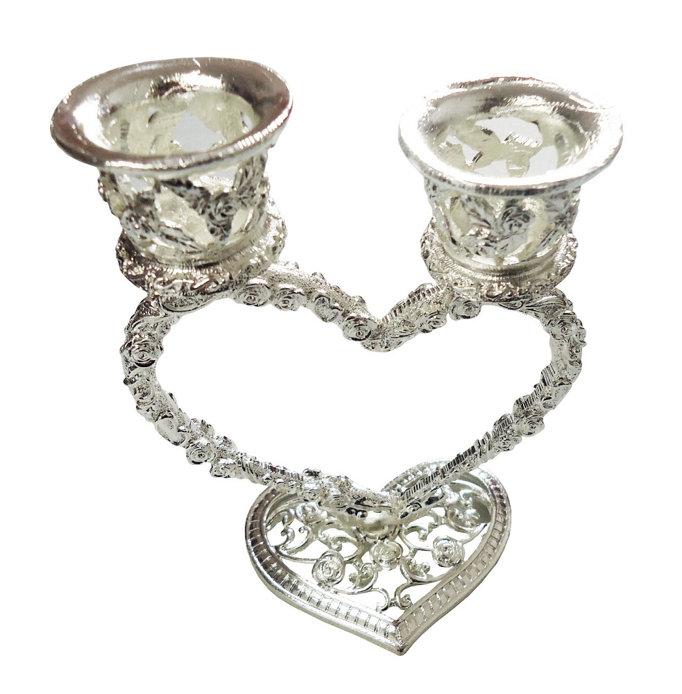 Heart Candle Holder for 2 Candles 10x14cm