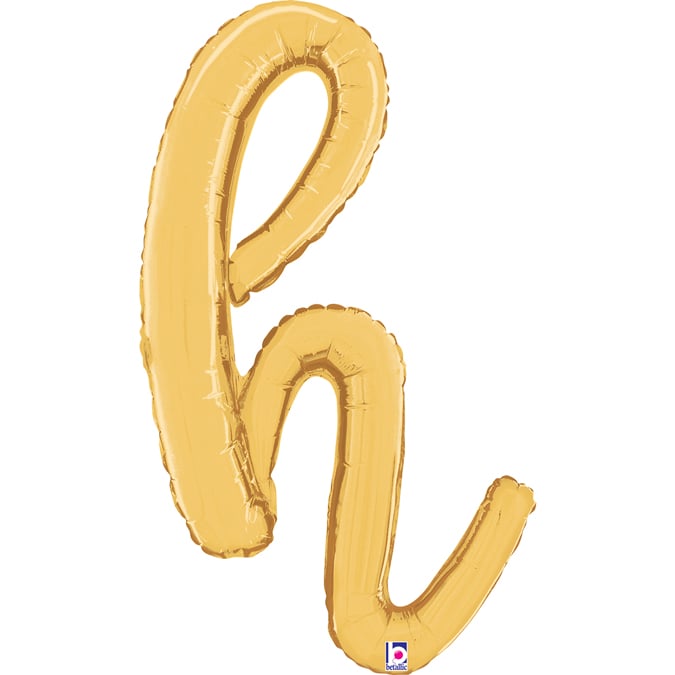14" - 24"  Folienbuchstabe "h" Script Gold (Altgold)