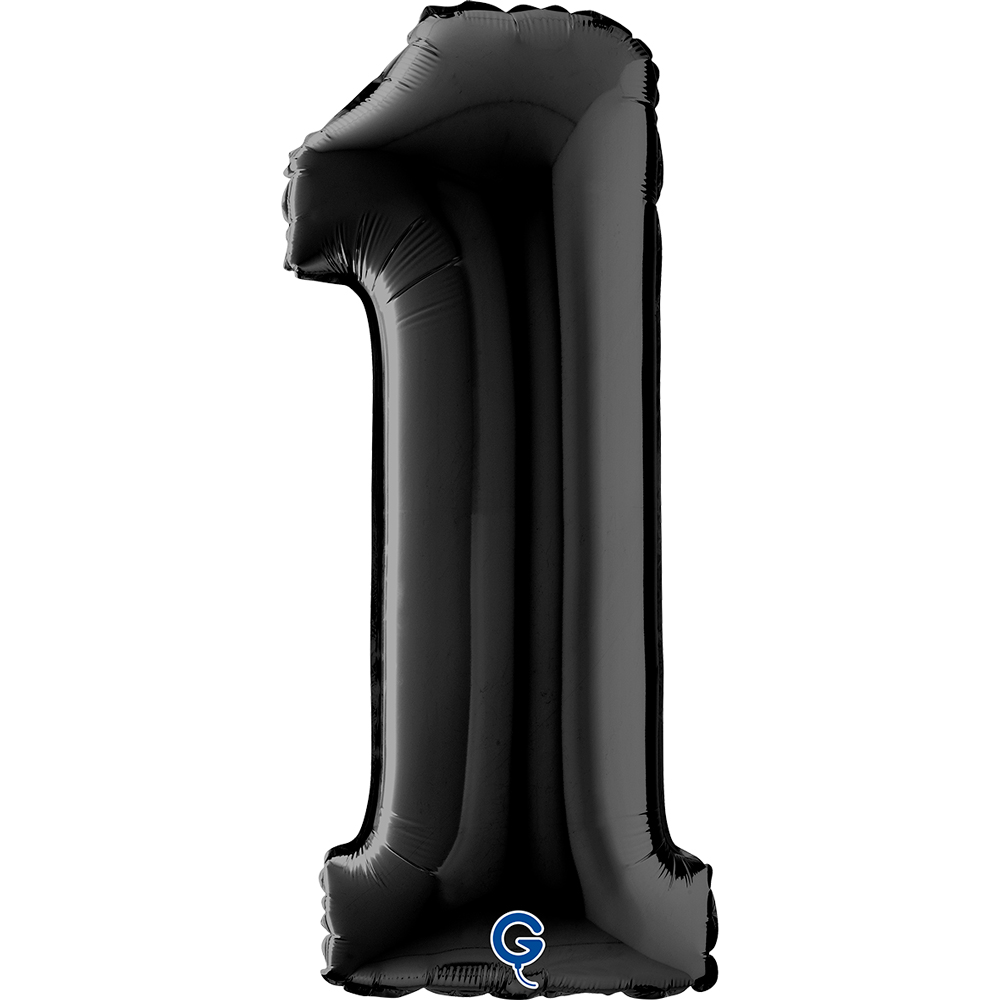 26" Foilballoon Number "1" Black