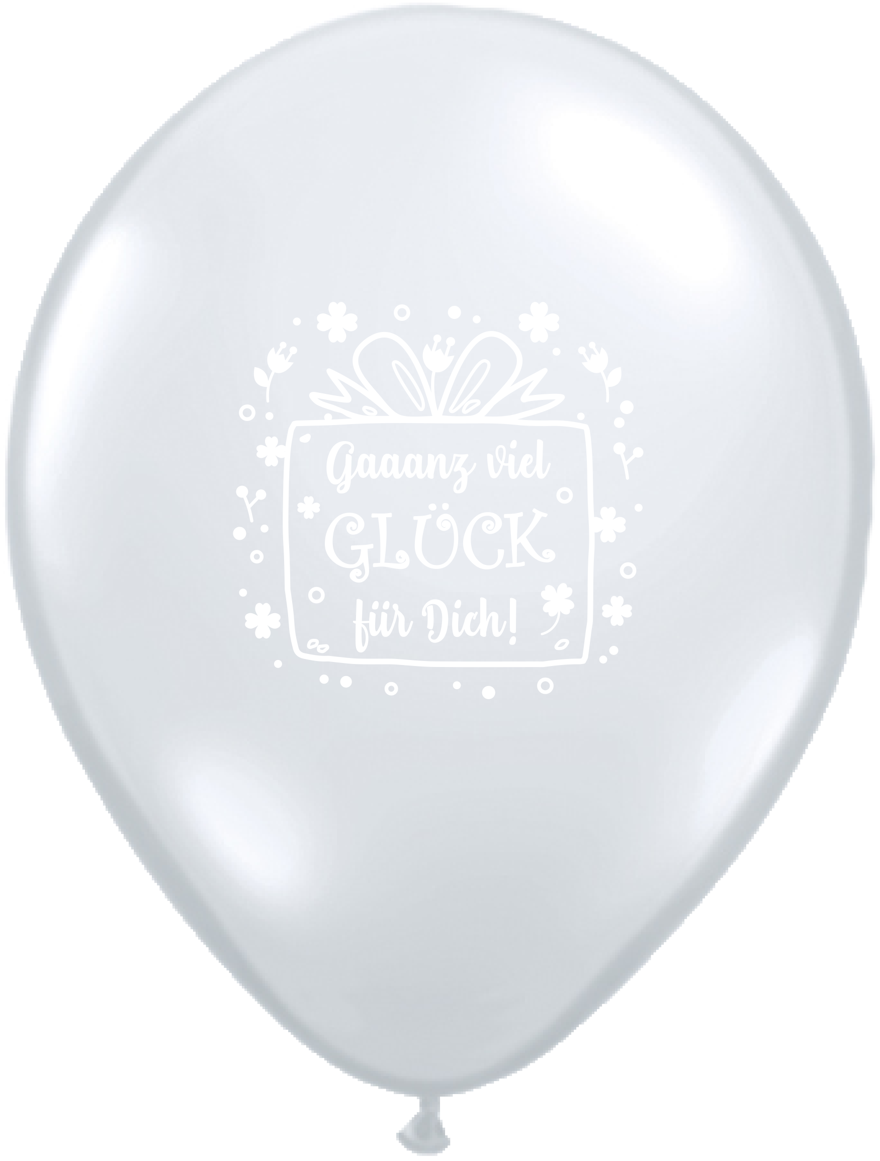 11" Ganz viel Glück für Dich! Diamond clear (25 Stück)
