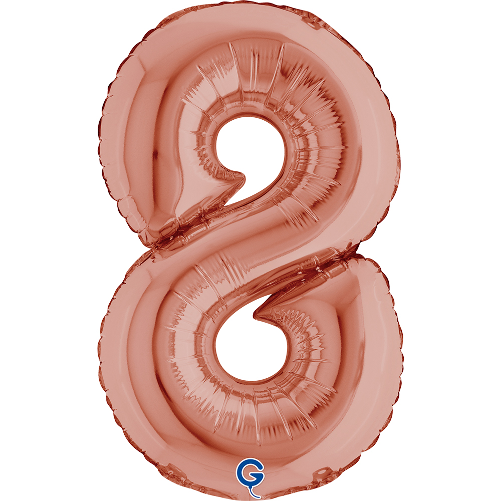 14" Folienzahl "8" Rosé Gold