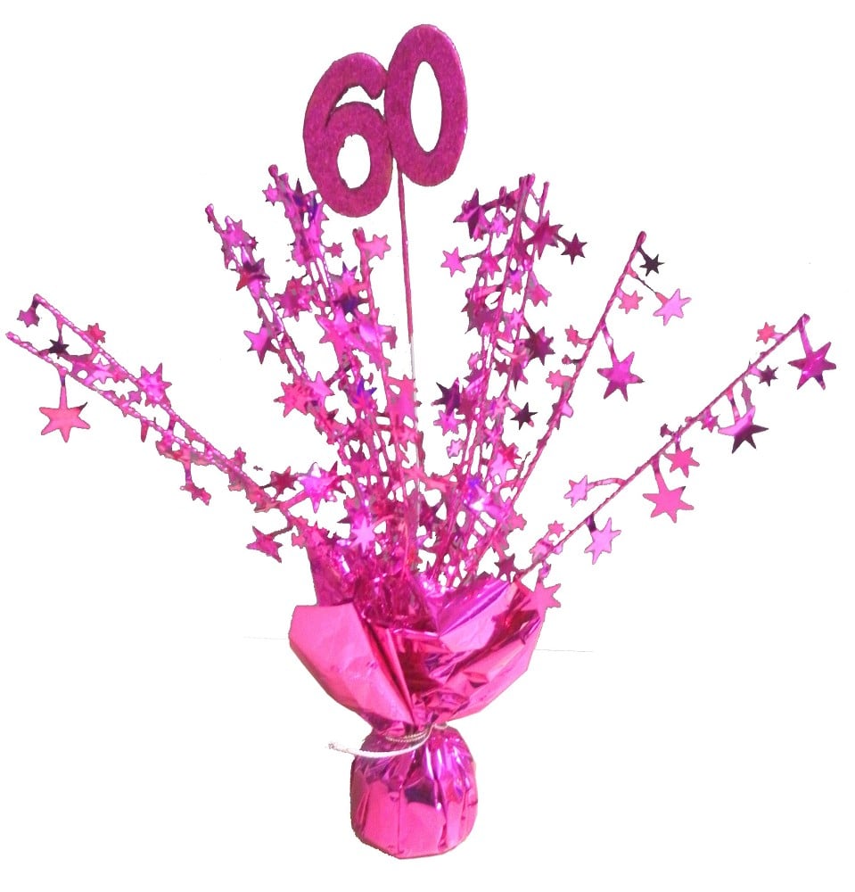 Tischdeko/Ballongewicht "60" - pink