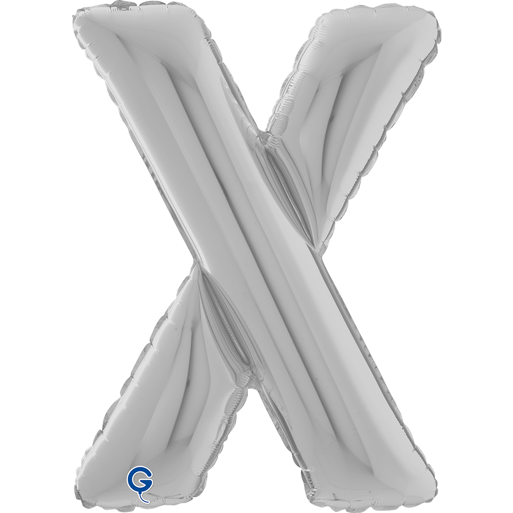 26" Folienbuchstabe "X" Silver