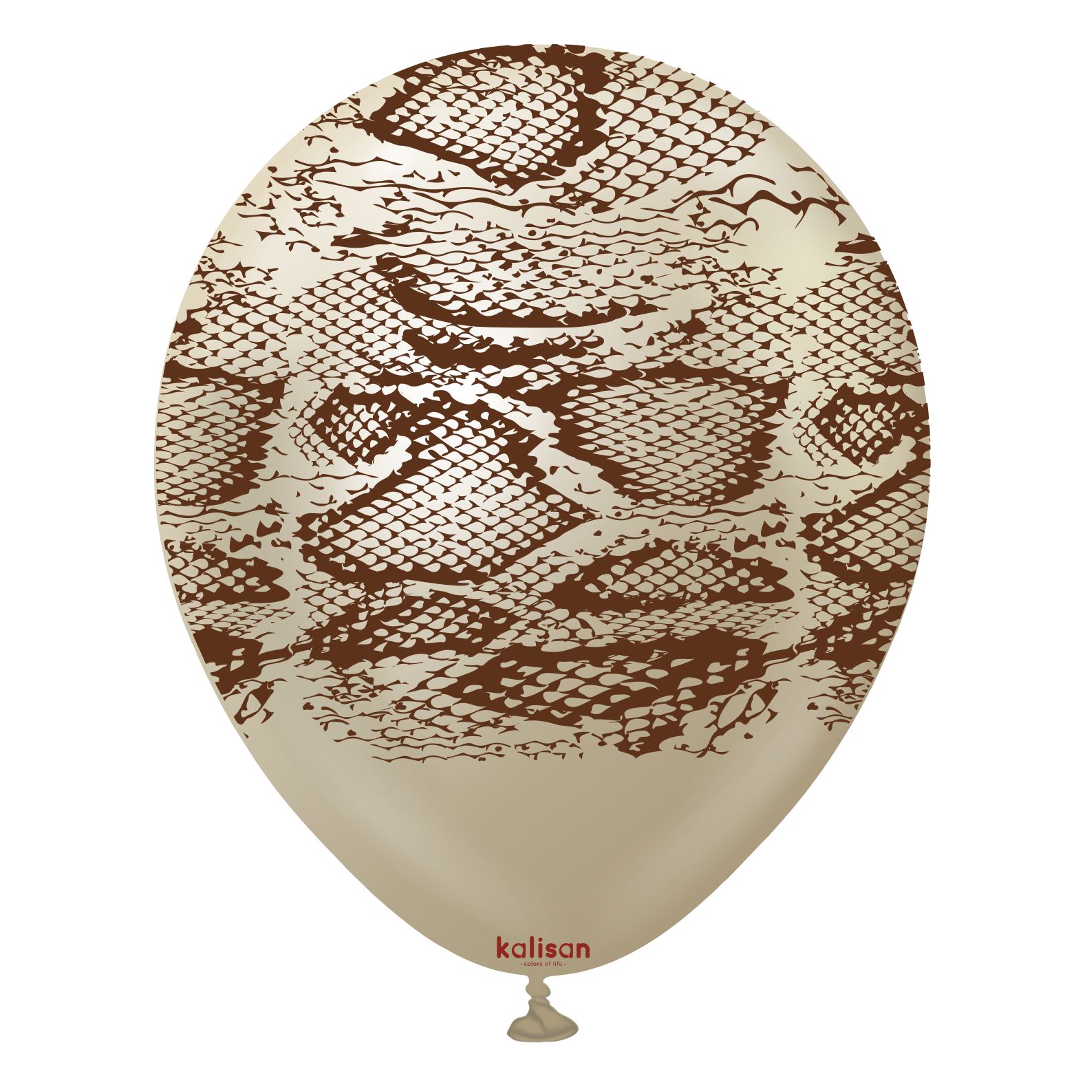 12" Safari Snake  Mirror White Gold - Dark Brown (25 Stück)
