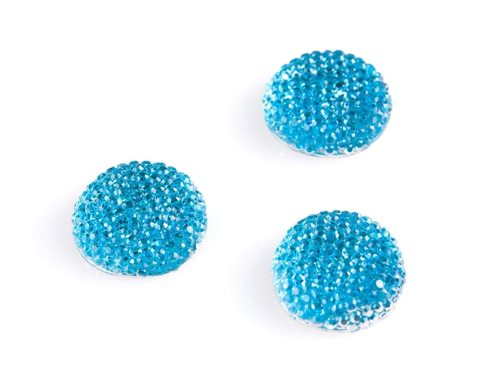 Strass rund blau 18mm