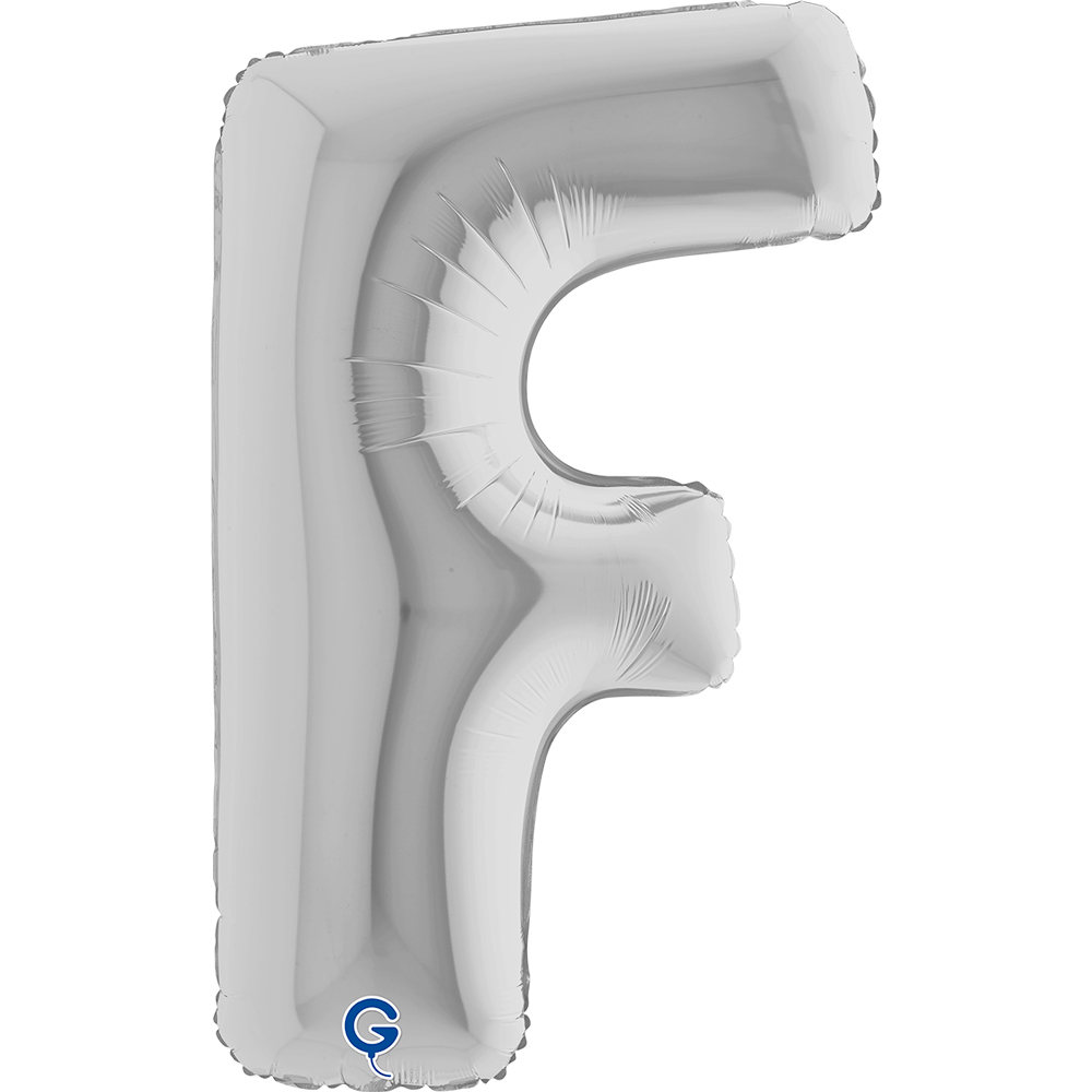 40" Folienbuchstabe "F" Silver