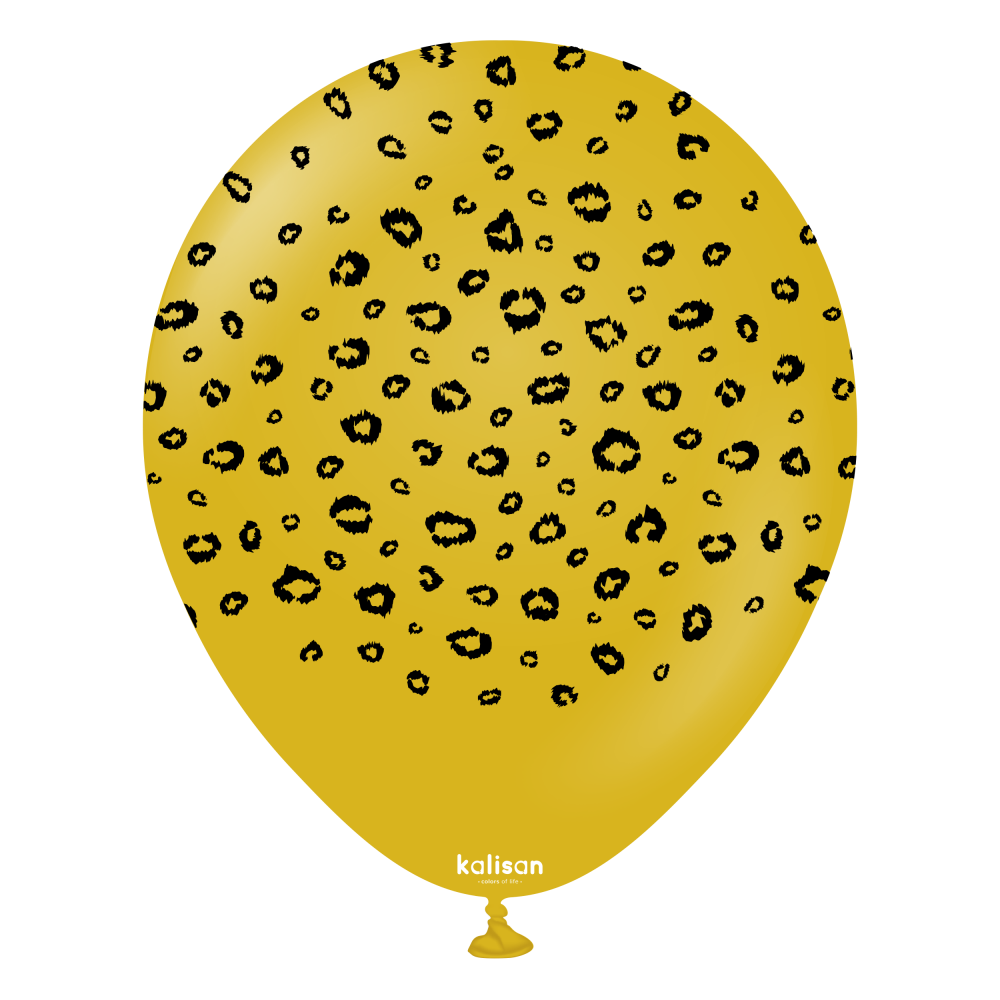 12" Safari Leopard Mustard - Black (25 Stück)
