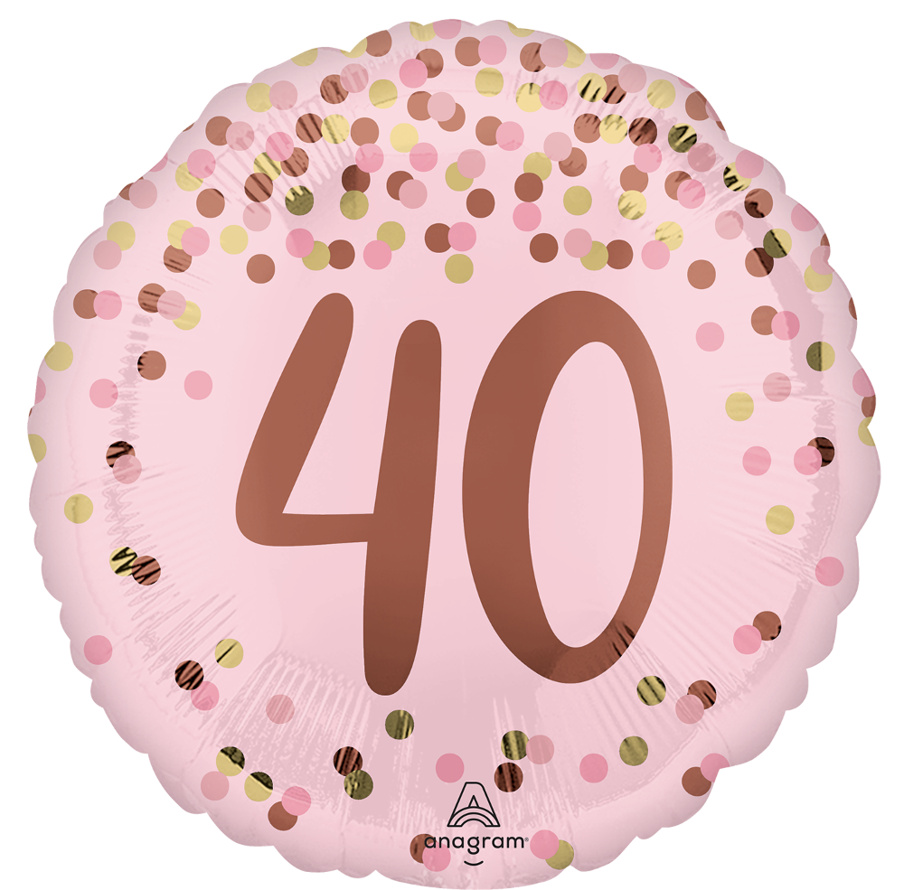18" Pretty Pink 40th Birthday