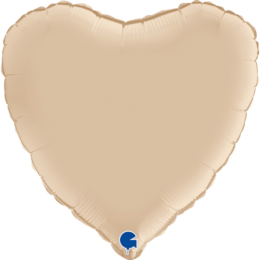 18" Herz Satin Cream (unverpackt)